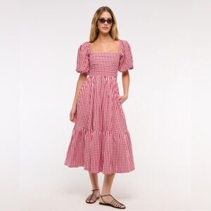 Abercrombie & Fitch Emerson Red Gingham Dress